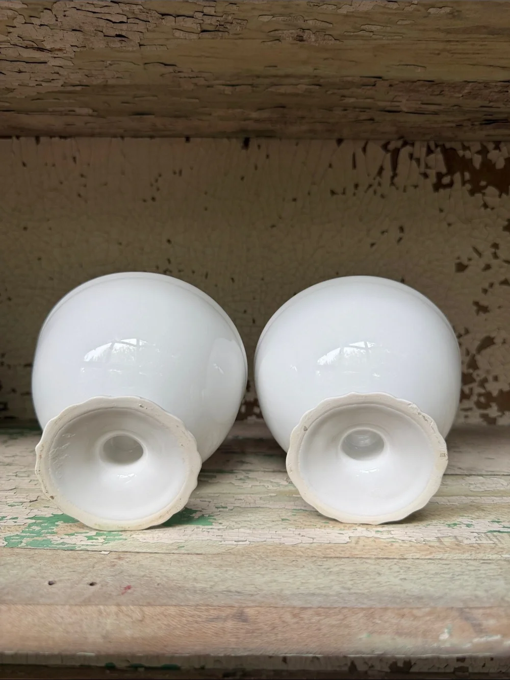 🌿Classic White Pedestal Ceramic Dessert Bowls - Set of 2
